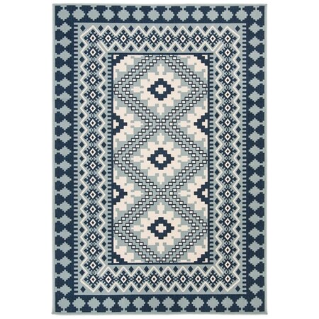 Safavieh 5 ft. 3 in. x 7 ft. 7 in. Veranda Rectangle Power Loomed Area Rug Ivory & Grey VER099-0451-5